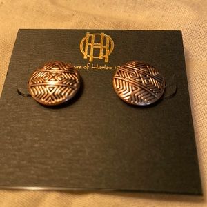 House of Harlow earrings rose gold
